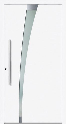 KNOCK Aluminium-Haustür HAVANNA in Weiß mit Glaseinsatz, modern, linksanschlagend, B/T/H: 110 x 90 x 210 cm - Bild 1