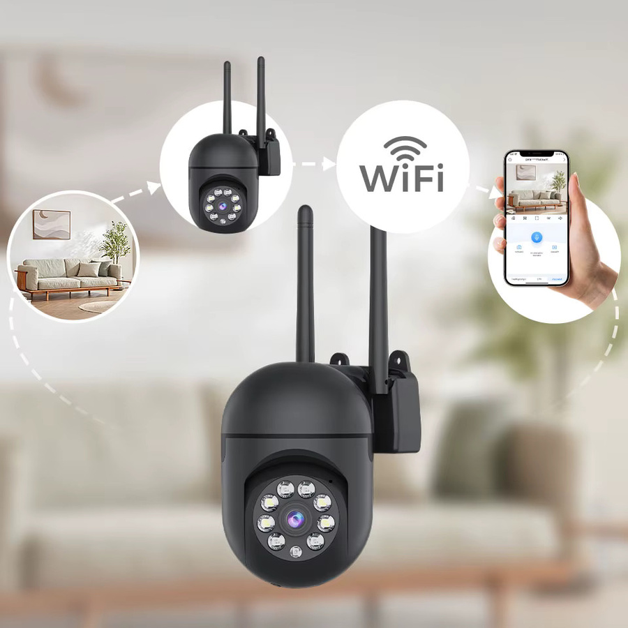 XVIM WiFi Sicherheitskamera mit 2K Auflösung, PTZ, Nachtsicht in Farbe und Bewegungserkennung mit Auto Tracking, Weiß - Bild 5