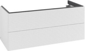 V&B Waschtischunterschrank Antao in Weiß glänzend lackiert, B/T/H: 118,8 x 50,4 x 49,3 cm - Bild 1