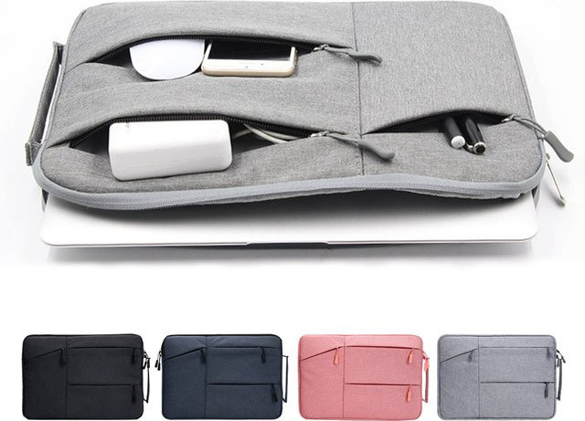Laptoptasche Hülle von NYFundas in Schwarz für MacBook Air, MacBook Pro, Lenovo und iPad (13 bis 16 Zoll) - Bild 1