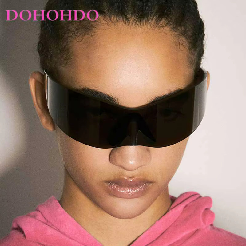 DOHOHDO Sonnenbrille, randlos, Unisex, Kunststoff, wrap - Bild 2