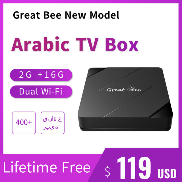 Great Bee Smart Set-Top-Box Media Streamer mit 4K UHD, 2GB RAM, 16GB Speicher und Dual-Wi-Fi (2,4g & 5,0g) in Schwarz - Bild 1