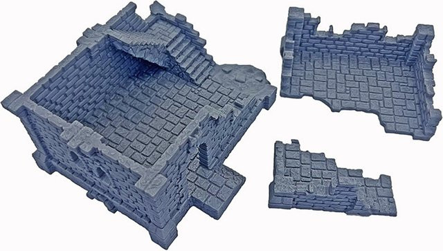 SANMERSEN Ruined Castle, Ruined Building, 1 Set - Bild 1