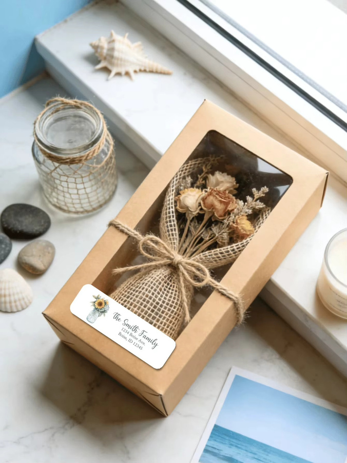 Personalisierte Geschenk-Adressetiketten mit individuellem Namen und Botschaft, weiße Aufkleber aus Papier für Geschenkverpackungen und Versand - Bild 4