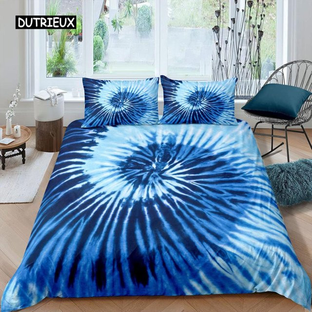 Binchi Outdoor Product Bettwäsche-Set Tie Dye mit psychedelischem Boho-Design, Mikrofaser, Mehrfarbig, B/H: 200 x 200 cm - Bild 1
