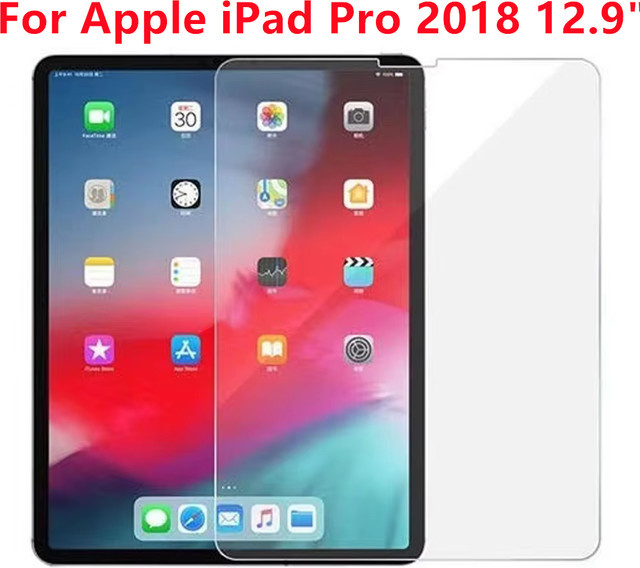 Displayschutzfolie aus gehärtetem Glas für Apple iPad Pro 12,9 Zoll (Modelle 2018: A1876, A1895, A2014, A1983), transparent, Anti-Fingerabdruck-Schutz - Bild 1