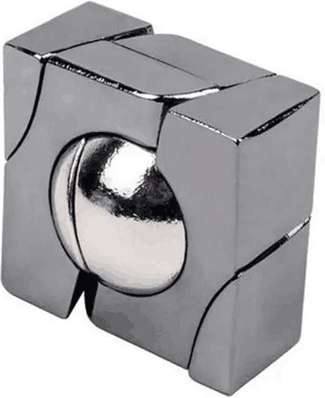 Binchi Keji Travel Gehirn Teaser Puzzle 3D, Metall, Grau, ab 14 Jahren - Bild 1