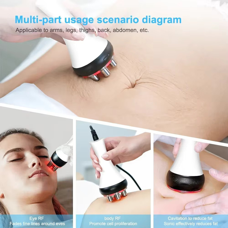 Beemyi RF & EMS 3in1 Ultraschall Kavitation Massagegerät, Körper & Gesicht, Unisex - Bild 4