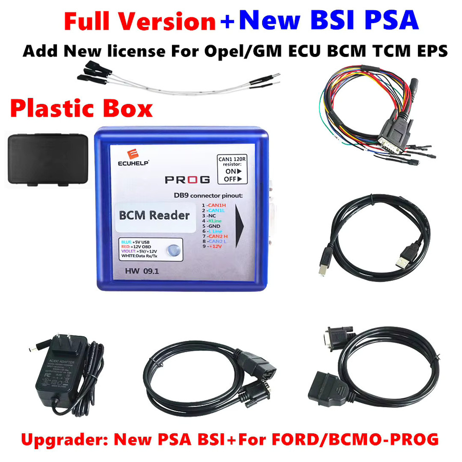EKETOOL IO-PROG ECU Programmierer für BSI, TCM, BCM und EPS mit BD9 Anschluss und Pinout I/O Terminal für HW 09.1 FLASH EEPROM - Bild 4