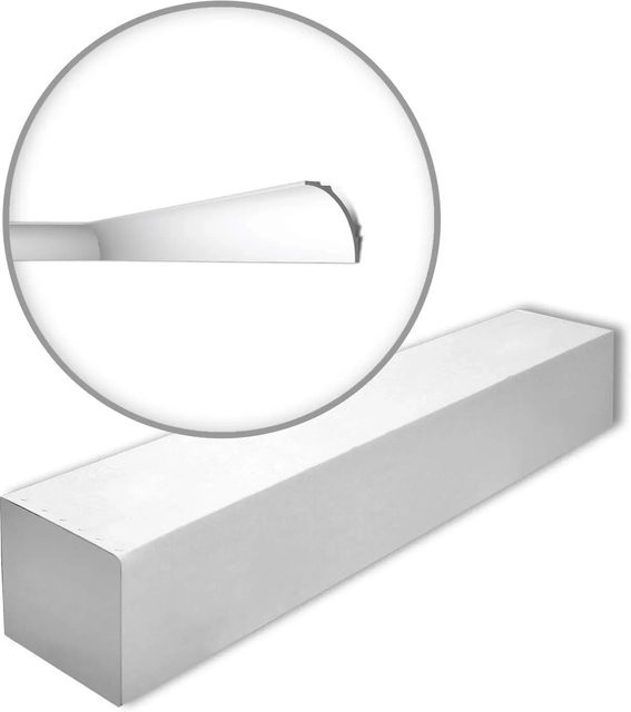 NMC WALLSTYL Eckleisten Set Grau, 1 Karton mit 4 Stuckleisten, Gesamtlänge 8 m - Bild 1