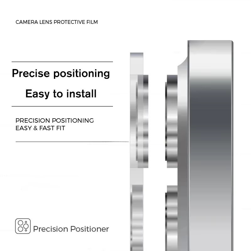 Xiaomi Poco X7 und Poco X6 Pro 3D-Ring-Kamerakappe aus Aluminiumlegierung mit 9H HD-Schutzfolie aus gehärtetem Glas in Schwarz - Bild 5