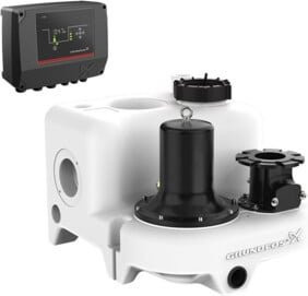 Grundfos Hebeanlage Multilift M 15.3.4 mit 1,7 kW und dn100 Anschlussanschluss in Weiß - Bild 1