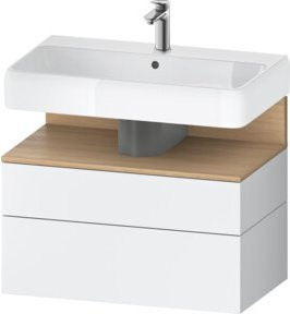 Duravit Waschtischunterschrank Qatego in Weiß mit einer Tür und einer Schublade, B/T/H: 79 x 47 x 59 cm - Bild 1