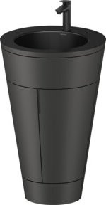 Duravit Waschtischunterschrank Starck 1 c-bonded Set in Grau matt mit Innenbeleuchtung, B/T/H: 56 x 86,4 x 60,5 cm - Bild 1