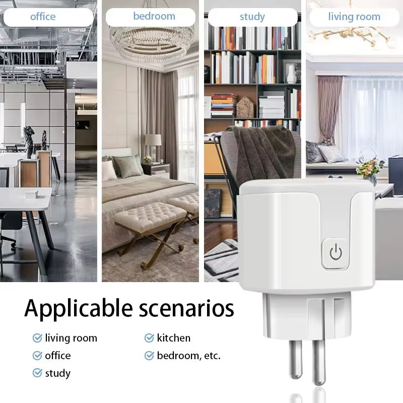 AXUS Smart-Steckdose WiFi Mini-Steckdose kompatibel mit Tuya HomeKit SmartThings Siri Alexa Google in Weiß - Bild 3