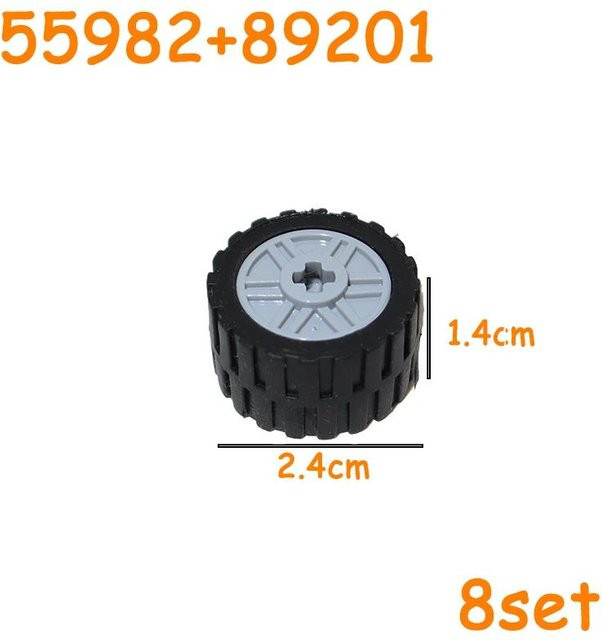 Enlighten Bausteine Reifen Räder Auto LKW Motorrad - Bild 1