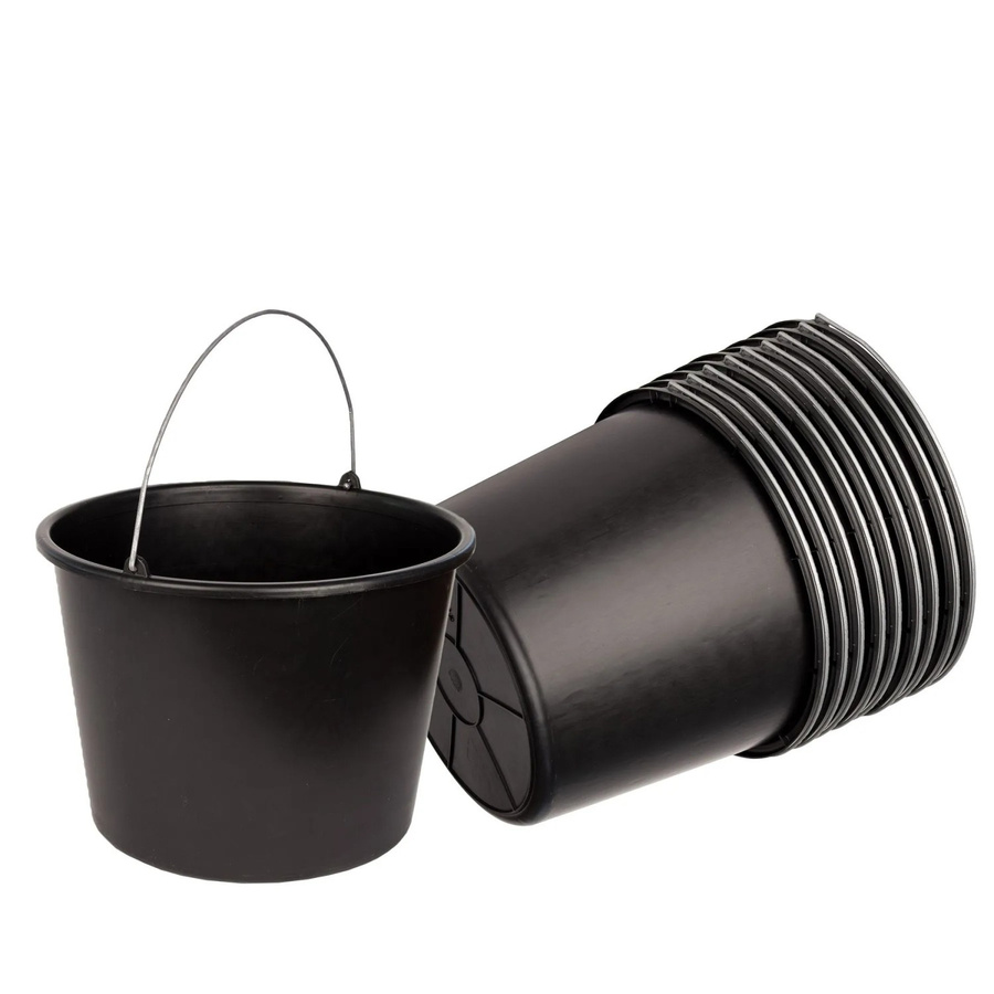 BigDean Baueimer 20l mit Henkel und Skala in Grau für Baustelle und Garten - Bild 2