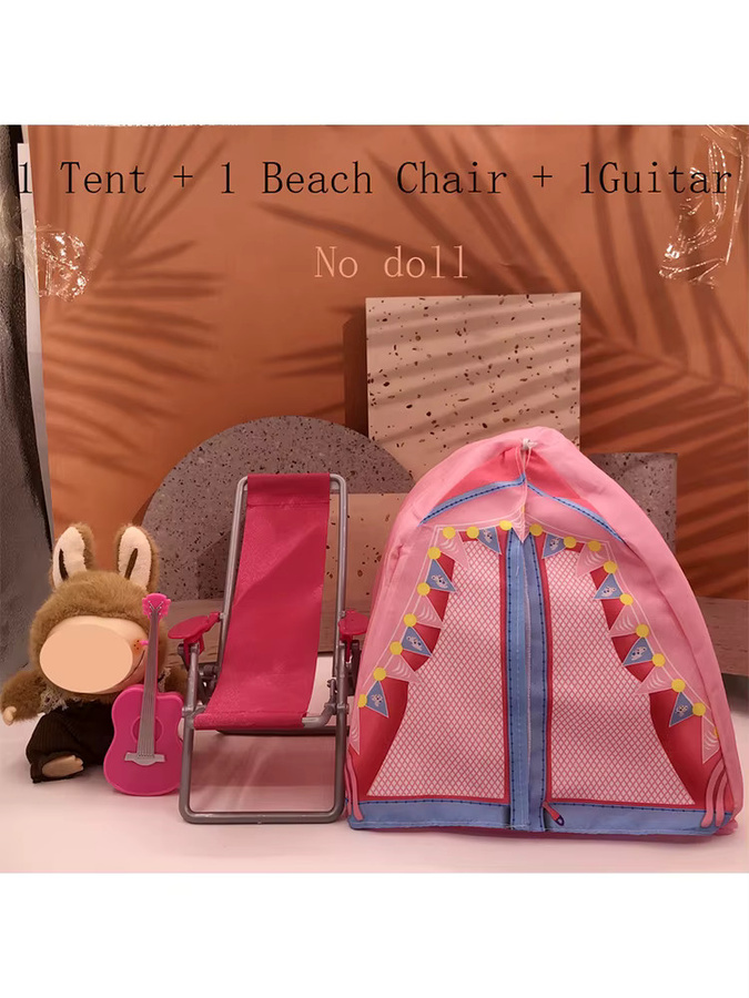 KIEKA Labubu Zubehör, 3-teiliges Set, Camping, Strand - Bild 4