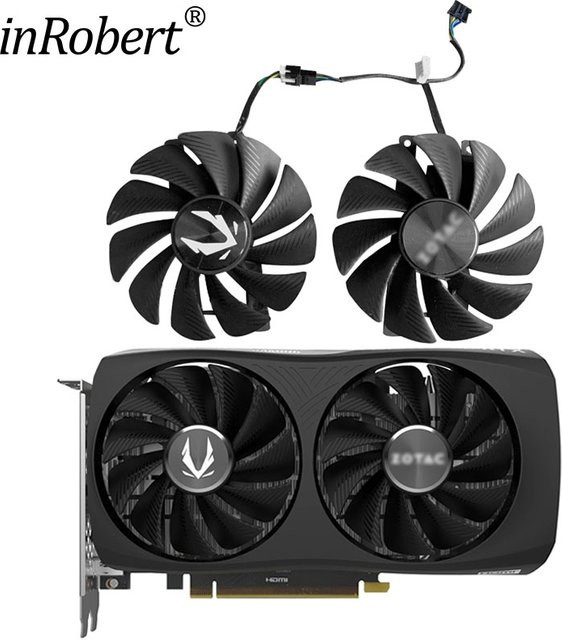 ZOTAC Ersatz-Grafikkartenlüfter für RTX 4060 4060Ti 4070 Twin Edge OC, 88 mm, 4-Pin, Schwarz - Bild 1