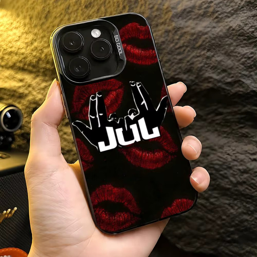Handyhülle mit Jul Logo-Druck für iPhone 11 bis 17 Pro Max, Stoßfeste Aurora TPU Hülle, Mehrfarbig - Bild 3