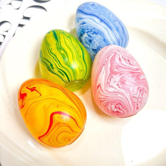 BC Pet Supplies Ostern Swirl Muster Ei Maltose Squishy, orange, Handknetspielzeug - Bild 1