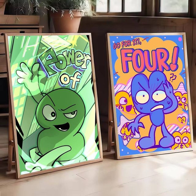 Wandposter BFDI Battle For Dream Island Cartoon Motiv als selbstklebender wasserfester Papier Aufkleber zur Wanddekoration - Bild 1
