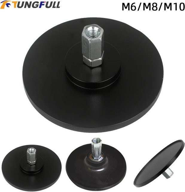 Schwarzer 3XLR Saugnapfadapter für Teleskop-Linearantriebe mit M6 M8 M10 Gewinde - Bild 1