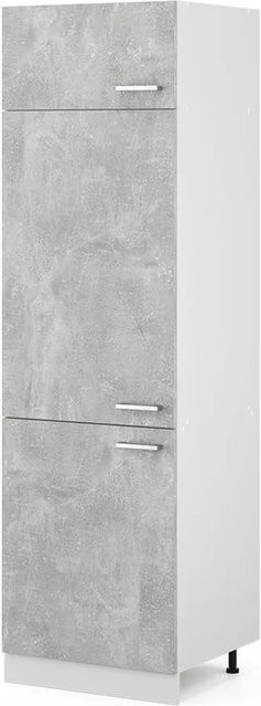 Vicco R-Line Kühlumbauschrank Hochschrank für die Küche Beton/Weiß, B/T/H: 60 x 57,2 x 207 cm - Bild 1