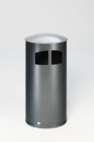 VAR Abfallsammler D 44 mit Deckel und Inneneinsatz, Silber, 86 l - Bild 1
