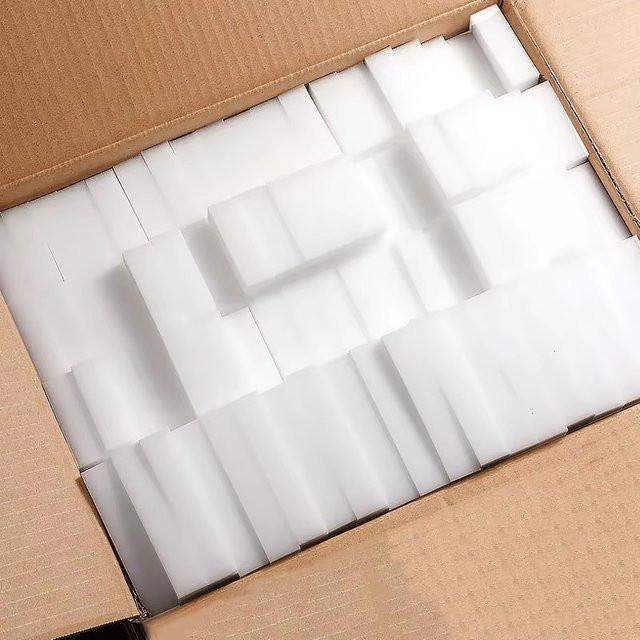 Magic Cle Melamin-Schwämme als Radiergummi-Reinigungsschwämme für Küche, Bad und Büro, Farbe: Weiß, 20er Packung, B/T/H: 10 x 6 x 2 cm und 10 x 7 x 3 cm - Bild 1