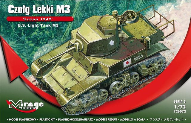 Mirage Hobby U.S. Light Tank M3 Luzon 1942, Fahrzeug, 1:72 - Bild 1