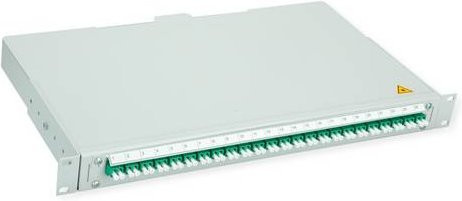 TELEGÄRTNER BASIS V LWL-Panel mit Kupplungen und Pigtails, 24x LC Duplex, grün, OS2 APC - Bild 1