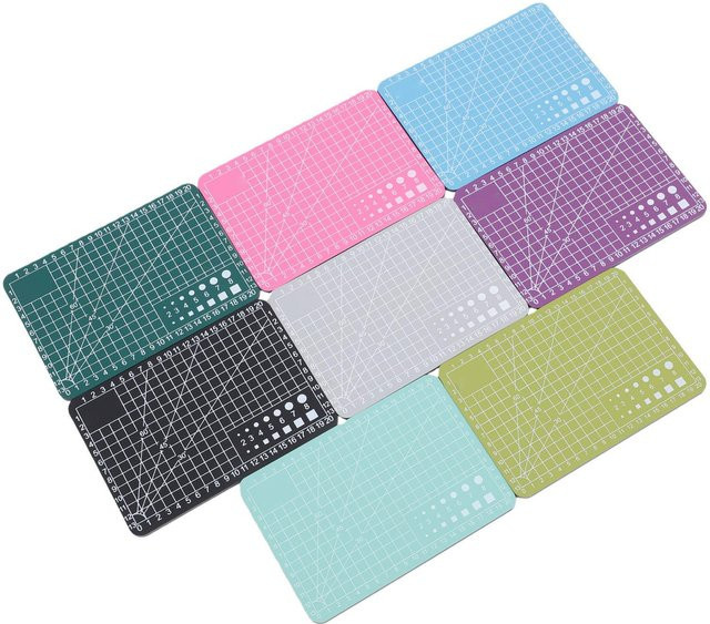 8 Stück Mini-Schneidematten A7 von TOMTOP JMS, rutschfeste Schneideunterlagen für Scrapbooking und Quilting, bunt, Dicke: 3 mm - Bild 1