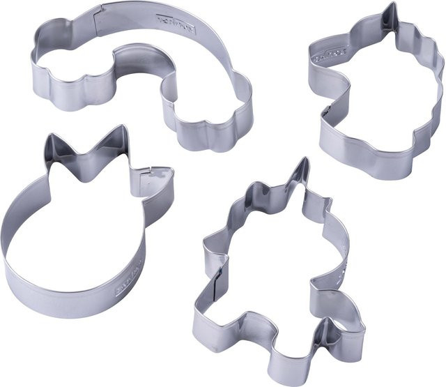 Zenker Ausstechformen Einhorn 4er Set aus Edelstahl in Silber - Bild 1