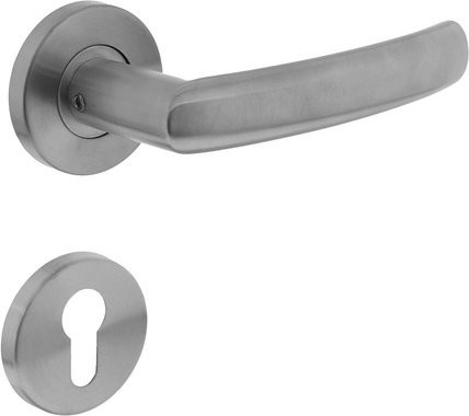 Intersteel Türdrücker Blok in Edelstahloptik Silber mit PZ-Rosetten - Bild 1