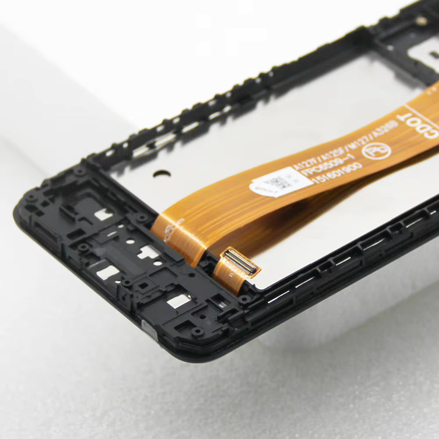 Samsung A12 LCD-Touchscreen-Baugruppe mit Rahmen in Schwarz für SM-A127F/DSN, 6.5 Zoll - Bild 4