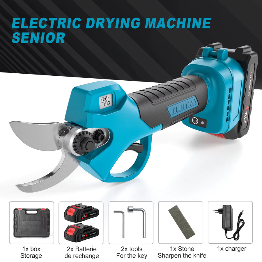 Bürstenlose elektrische Gartenschere mit 25 mm Schnittweite für Makita LXT 20V Akku in Blau - Bild 3
