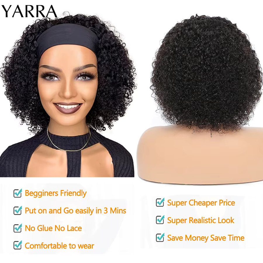 YARRA Stirnband-Perücke, Echthaar, verworrene Locken, Damen - Bild 2