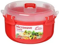 sistema Microwave™ Mikrowellengeschirr Box aus Kunststoff, rot und transparent, mit Clip-Verschluss - Bild 1