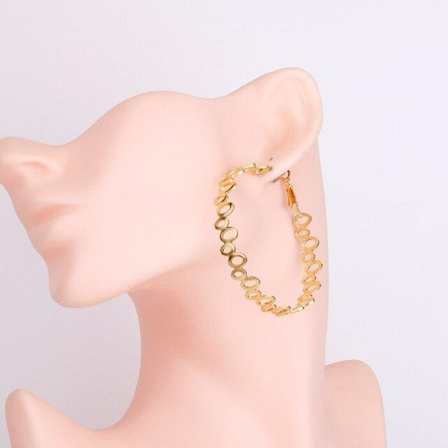 Hoop Ohrring Messing, Gold, Damen - Bild 1