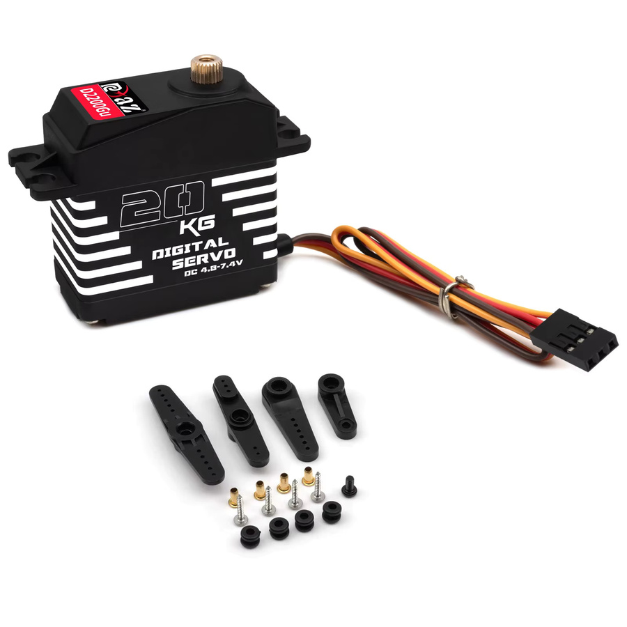RCZIPROY RC Servo Digital Servo Servomotoren, Metall, Schwarz - Bild 3