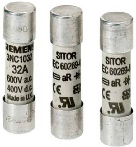 Siemens 3NC22255 Zylindersicherungseinsatz 25A 690V Silber 5er Pack - Bild 1