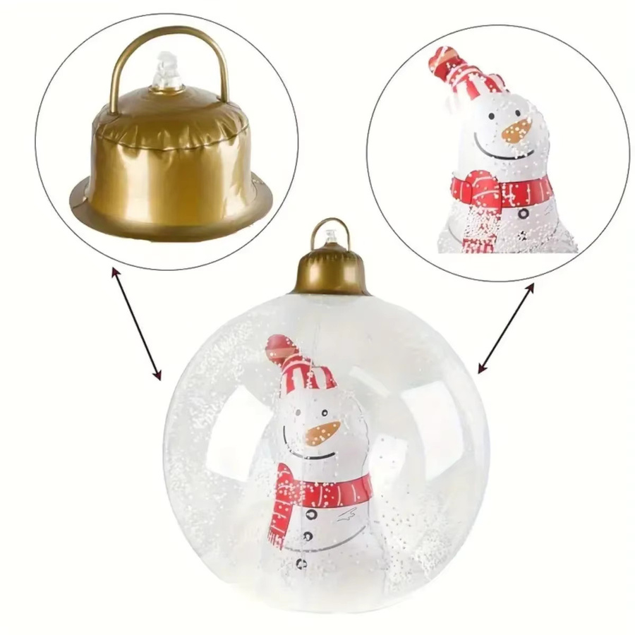 DUTRIEUX Aufblasbare Weihnachtskugel aus transparentem PVC für Innen und Außen, Durchmesser: 60 cm - Bild 4