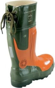 Feldtmann Forstsicherheitsstiefel Ulme in Oliv/Orange aus Naturkautschuk Gr. 43 - Bild 1
