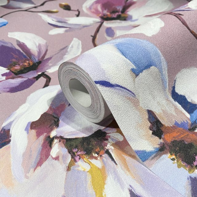 Marburg Vliestapete Flora 4 in Rosa mit floralem Design und FSC-Zertifizierung - Bild 1