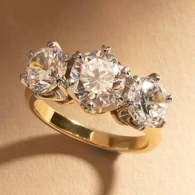Huitan Ring, Bicolor, Zirkonia, Damen - Bild 1