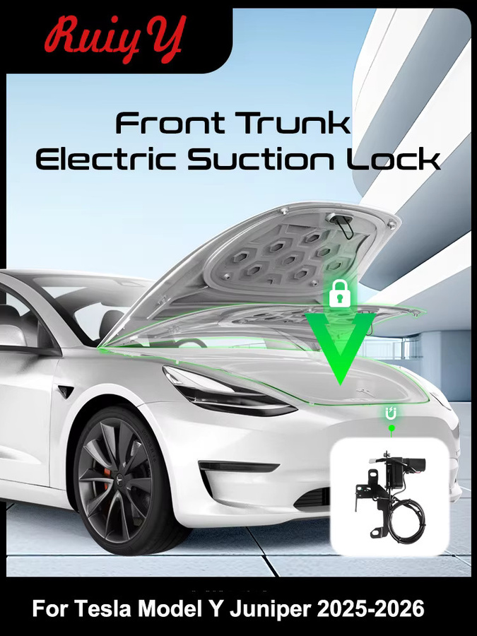 Ruiy Y Automatisches Power-Frunk-Kit mit Soft-Close für Tesla Model Y Juniper 2025 2026 in Schwarz - Bild 6