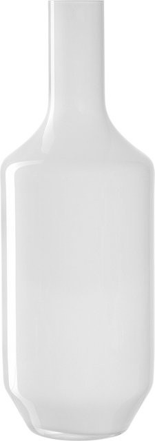 Vase Leonardo Milano in Weiß aus Glas, Tischvase mit minimalistischem Design, Höhe: 39,0 cm, Breite: 14,0 cm, Tiefe: 14,0 cm - Bild 1
