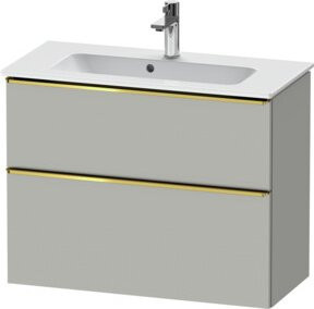 Duravit Waschtischunterschrank D-Neo Compact, grau glänzend, wandhängend, B: 81 cm, H: 62,5 cm, T: 37,2 cm - Bild 1