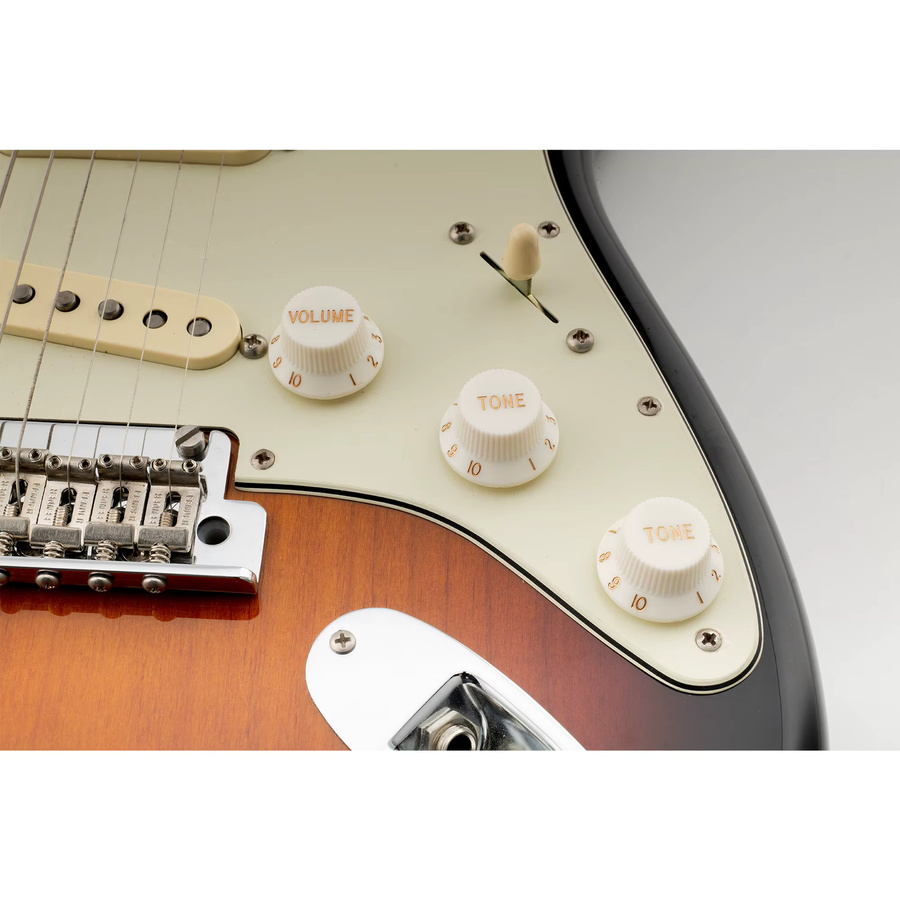 Musiclily Pro Gitarren-Tone-Lautstärkeregler Set mit 2T1V für USA Made ST Style E-Gitarren in Beige und Weiß - Bild 2